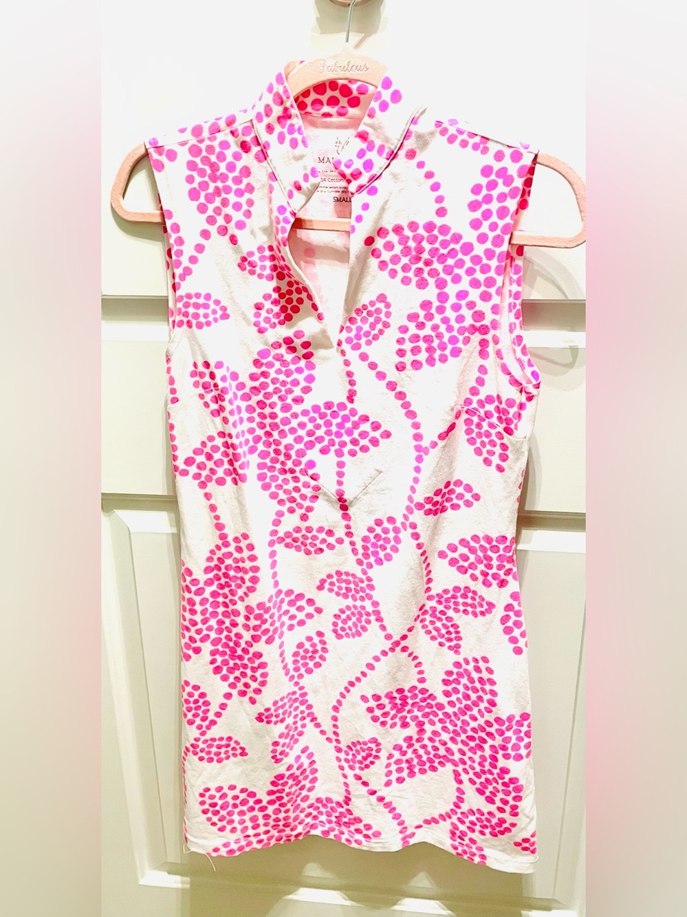 Mahi Golf Pink Dot Floral Shift Dress